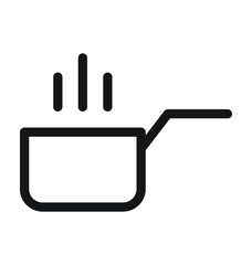 Saucepan Vector Outline Icon 