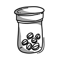 Medicine doodle vector icon. Drawing sketch illustration hand drawn line eps10