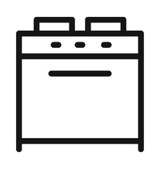 Cooking Range Vector Outline Icon