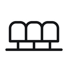 Sitting Bench Vector Outline Icon