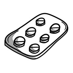 Medicine doodle vector icon. Drawing sketch illustration hand drawn line eps10