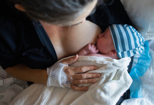 Newborn Baby Breastfeeding