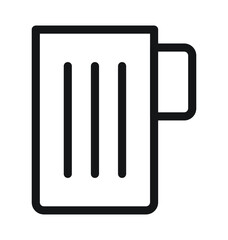 Tea Mug Vector Outline Icon