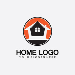 Home logo icon vector illustration design template.Home and house logo design vector, logo , architecture and building, design property , stay at home estate Business logo.