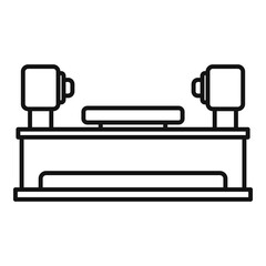 Lathe equipment icon, outline style