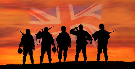 Fototapeta na wymiar Greeting card for Poppy Day , Remembrance Day .Great Britain celebration. Concept - patriotism, honor