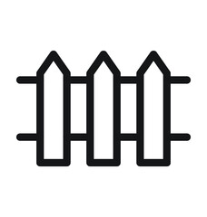 Fence Vector Outline Icon