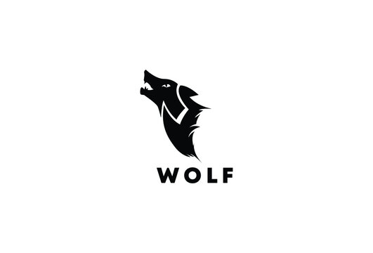 Creative logo design and Unique Wolf mascot.