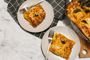 baked apple pie with almonds