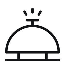 Hotel Bell Vector Outline Icon
