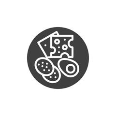 Healthy breakfast plate vector icon