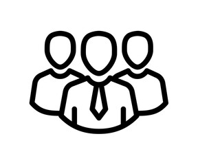 team leader group single isolated icon with outline style