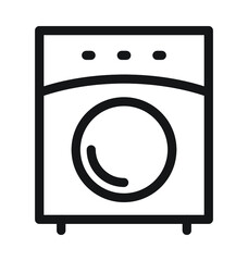 Washing Machine Vector Outline Icon