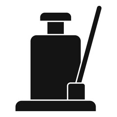 Hydraulic jack icon, simple style