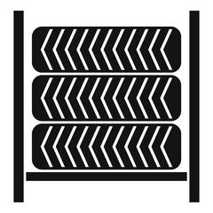 Obraz premium Tire rack icon, simple style