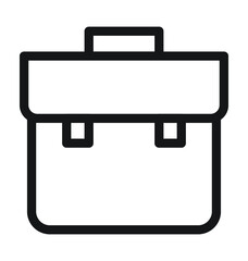 School Bag Line Vector Icon