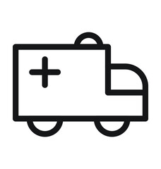 Ambulance Line Vector Icon