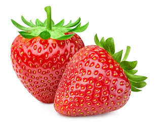 Strawberry isolated. Strawberry on white. Full depth of field. With clipping path