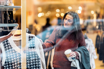 Middle Aged Woman Shopping