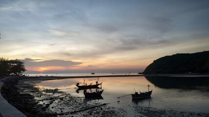 sunset on the beach