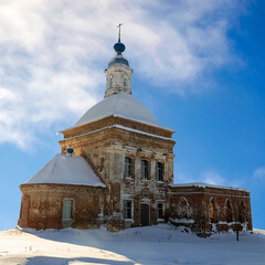 orthodox church on the background of the sky