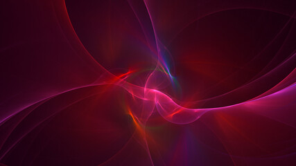 3D rendering abstract multicolor fractal light background
