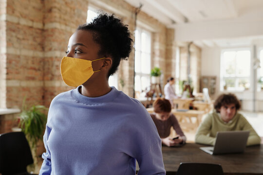 Creative African-American woman in office