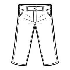 trousers line illustration,isolated on white back ground