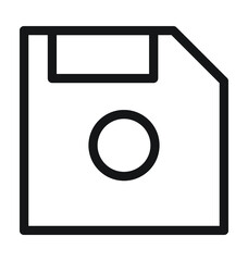 Floppy Line Vector Icon