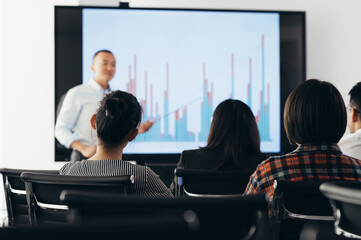 Asian people have meeting in the office