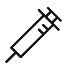 Syringe Line Vector Icon
