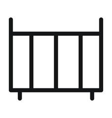 Baby Crib Line Vector Icon