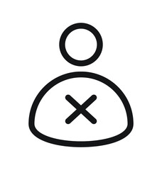 Remove User Line Vector Icon