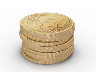 Fifty euro cent coins