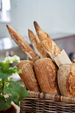 homemade breads on display