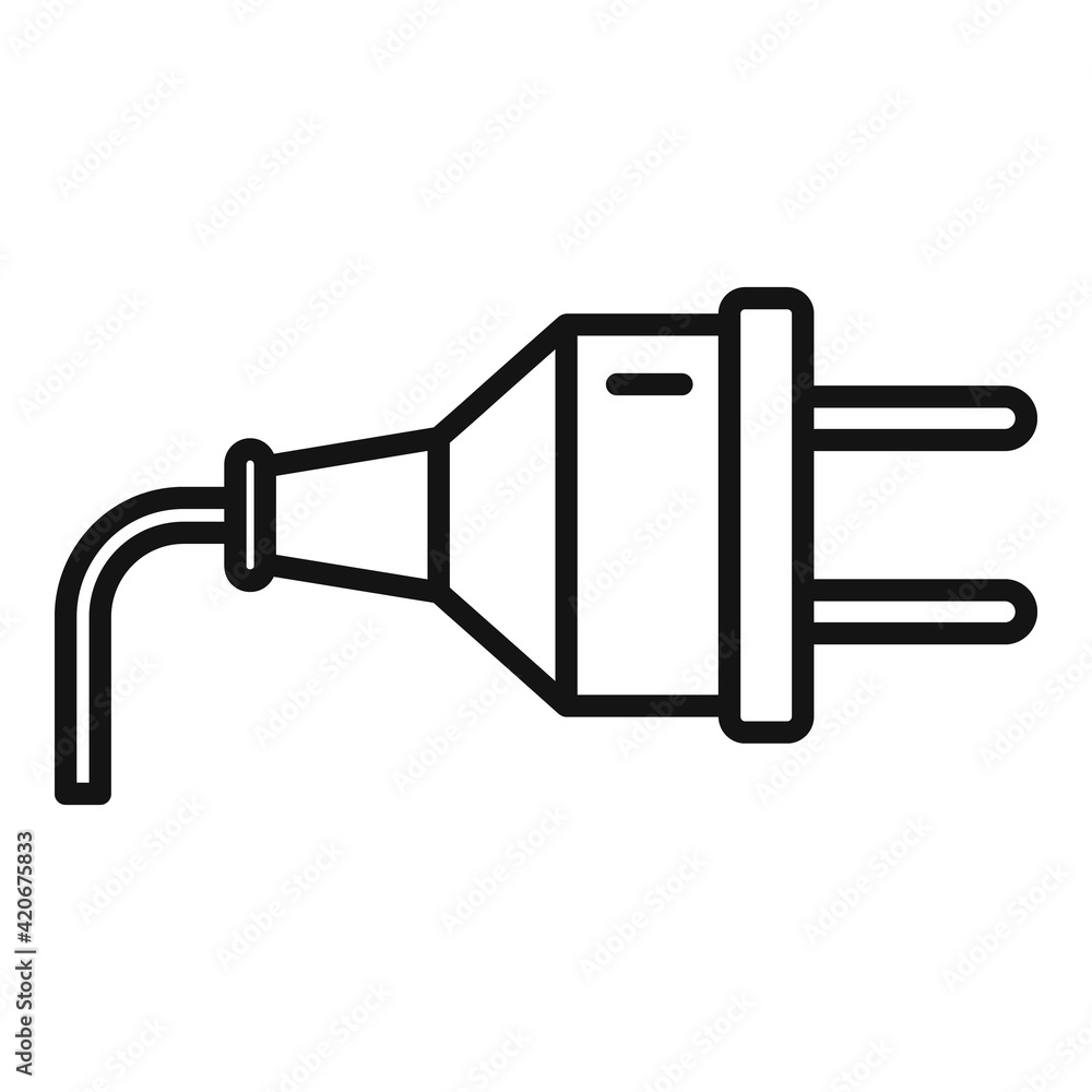 Wall mural Electric plug icon, outline style