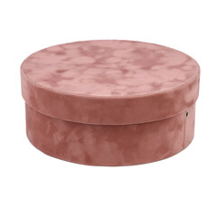 Pink gift box isolated on the white