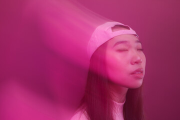Chinese young woman in the studio