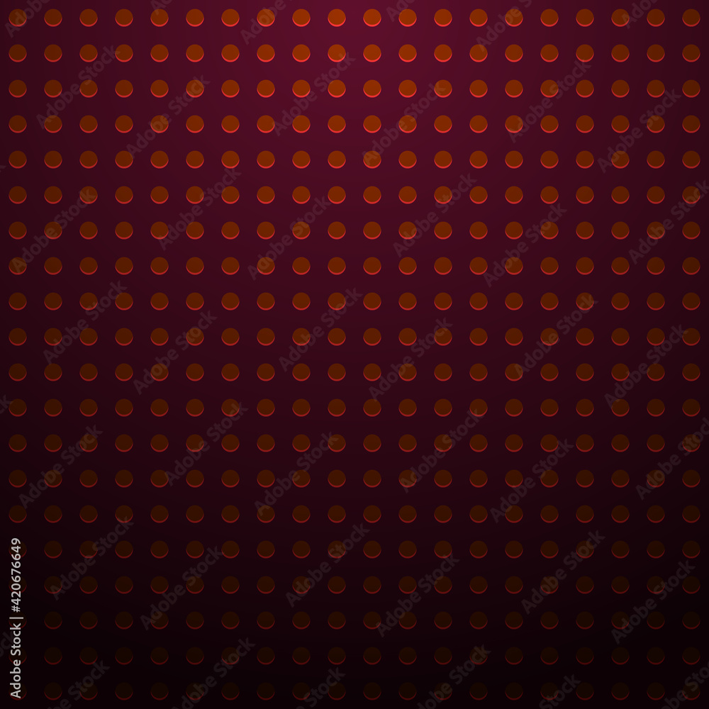 Poster red abstract background with dots. colorful metal style vector.