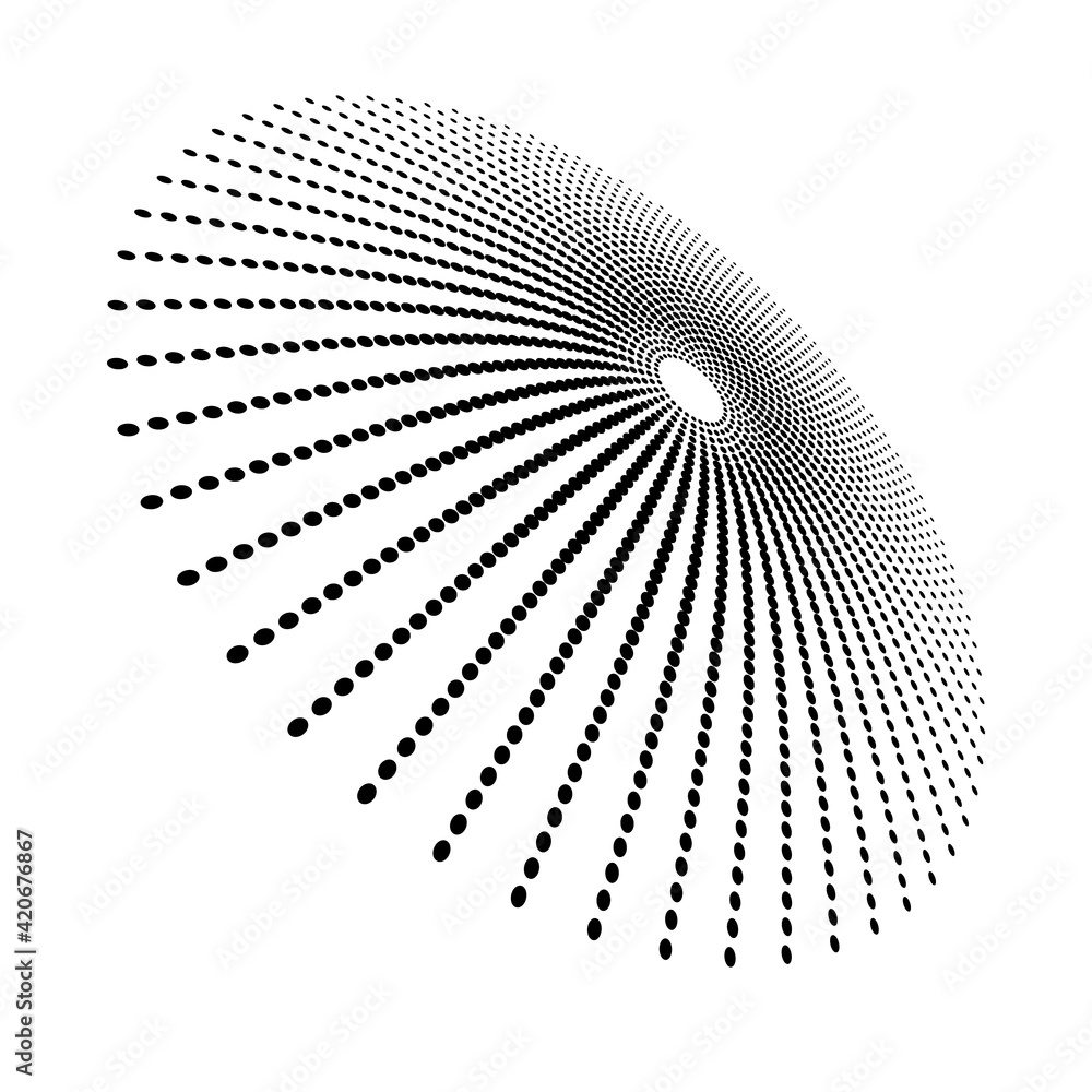 Poster halftone shape, abstract logo emblem or design element for any project. round icon for background wi