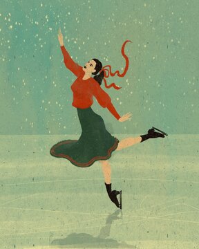 Ice skating girl