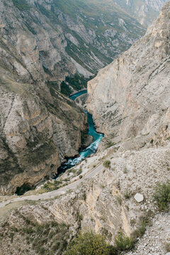 Canyon With Blue River