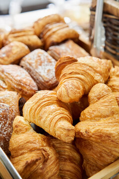 Croissants on display