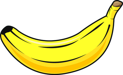 banana icon, vector banana icon, isolated flat banana icon	