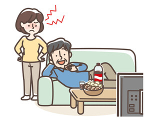 旦那にイライラしている女性