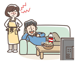 旦那にイライラしている女性