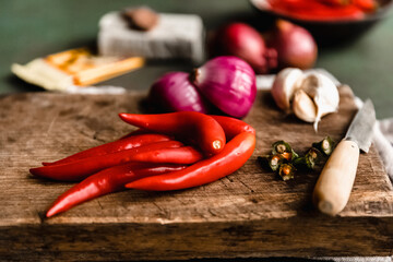 Ingredients for Sambal Belacan Tumis