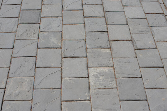 Grey outdoor paving shot from high angle