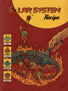 The Solar System Recipe Illustration