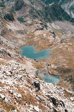 Beautiful high mountain landscape with natural lakes